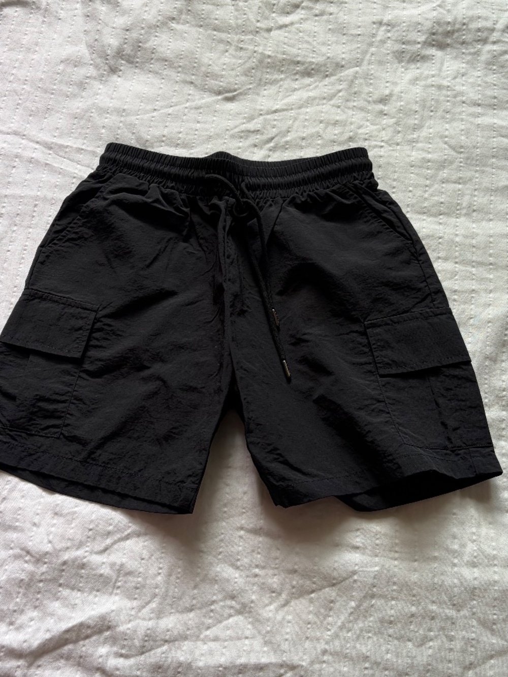 Brand New Thick recycled polyester Black Shorts, size M